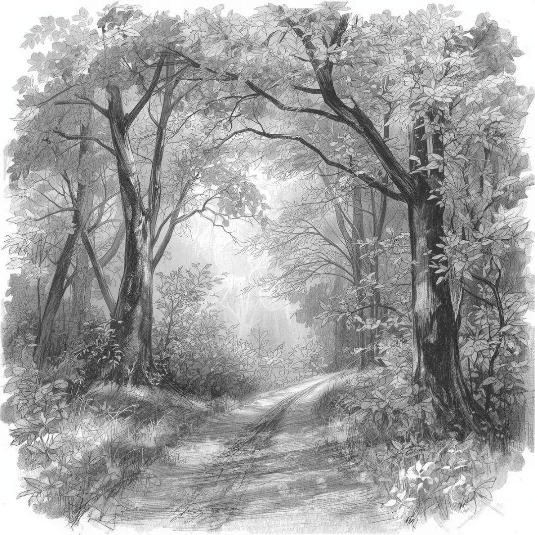 Nature art drawing class
